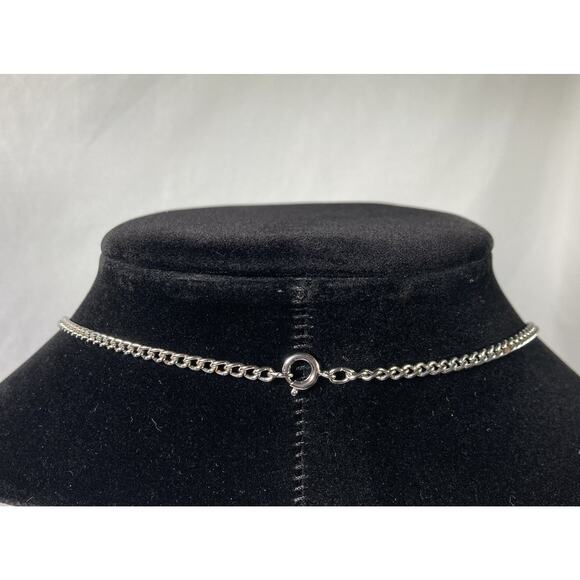 VTG Avon Pewter 1979 Fast Track Shoe Pendant Chain Necklace 20.5” - Picture 3 of 11